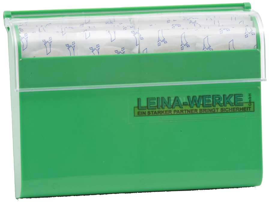 LEINA Pflasterspender, nachfüllbar, aus Kunststoff, grün von LEINA-WERKE