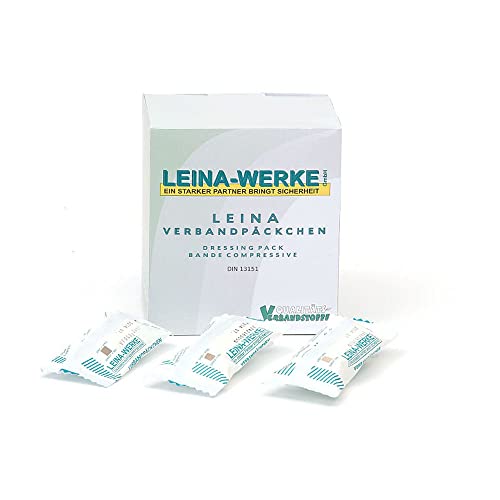 LEINA-WERKE 62004 Verbandpäckchen M - 8 cm x 10 cm, 20 Stk. von LEINA-WERKE