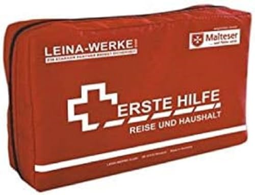 LEINA-WERKE REF 81346 Erste-Hilfe Reise- und Haushalt-Set, 27-teilig, rot von LEINA-WERKE