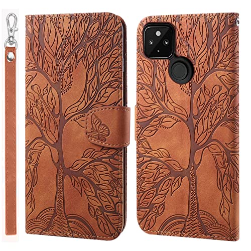 LEINOTWANCH Handyhülle für Google Pixel 4a 5G, Baum PU Leder Hülle, Magnetic Closure Etui Klapphülle Wallet Handytasche Anti-Diebstahl Flip Cover Case,Braun LEINOTWANCH Handyhülle für Google Pixel 4a 5G, Baum PU Leder Hülle, Magnetic Closure Etui Klapphülle Wallet Handytasche Anti-Diebstahl Flip Cover Case,Braun von LEINOTWANCH