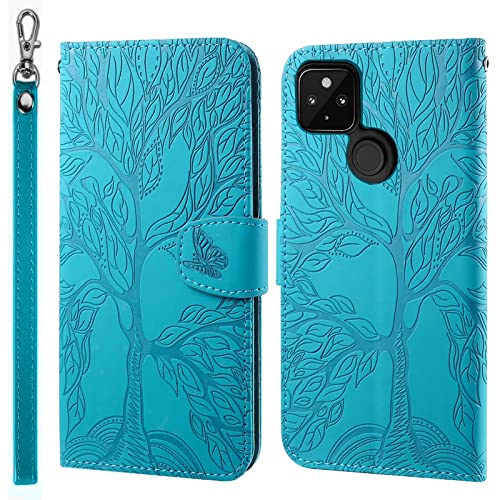 LEINOTWANCH Handyhülle für Google Pixel 4a 5G, Baum PU Leder Hülle, Magnetic Closure Etui Klapphülle Wallet Handytasche Anti-Diebstahl Flip Cover Case,Blau LEINOTWANCH Handyhülle für Google Pixel 4a 5G, Baum PU Leder Hülle, Magnetic Closure Etui Klapphülle Wallet Handytasche Anti-Diebstahl Flip Cover Case,Blau von LEINOTWANCH