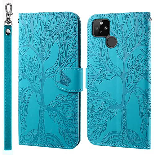 LEINOTWANCH Handyhülle für Google Pixel 5, Baum PU Leder Hülle, Magnetic Closure Etui Klapphülle Wallet Handytasche Anti-Diebstahl Flip Cover Case,Blau LEINOTWANCH Handyhülle für Google Pixel 5, Baum PU Leder Hülle, Magnetic Closure Etui Klapphülle Wallet Handytasche Anti-Diebstahl Flip Cover Case,Blau von LEINOTWANCH