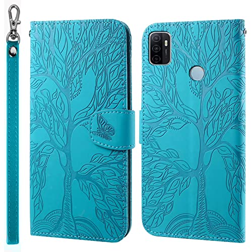 LEINOTWANCH Handyhülle für Oppo A53/OPPO A53s, Baum PU Leder Hülle, Magnetic Closure Etui Klapphülle Wallet Handytasche Anti-Diebstahl Flip Cover Case,Blau LEINOTWANCH Handyhülle für Oppo A53/OPPO A53s, Baum PU Leder Hülle, Magnetic Closure Etui Klapphülle Wallet Handytasche Anti-Diebstahl Flip Cover Case,Blau von LEINOTWANCH