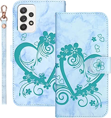 LEINOTWANCH Handyhülle für Samsung Galaxy A72 5G Hülle Liebe+ Kirschblüten Leder Magnetic Closure Etui Klapphülle Wallet Handytasche Anti-Diebstahl Flip Cover Handyhülle,Grün LEINOTWANCH Handyhülle für Samsung Galaxy A72 5G Hülle Liebe+ Kirschblüten Leder Magnetic Closure Etui Klapphülle Wallet Handytasche Anti-Diebstahl Flip Cover Handyhülle,Grün von LEINOTWANCH
