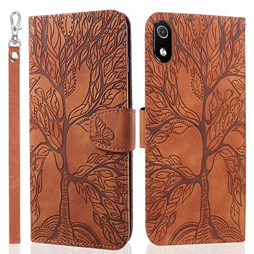LEINOTWANCH Handyhülle für Xiaomi Redmi 7A Hülle Lebensbaum Schmetterling Leder Magnetic Closure Etui Klapphülle Wallet Handytasche Anti-Diebstahl Flip Cover,Braun LEINOTWANCH Handyhülle für Xiaomi Redmi 7A Hülle Lebensbaum Schmetterling Leder Magnetic Closure Etui Klapphülle Wallet Handytasche Anti-Diebstahl Flip Cover,Braun von LEINOTWANCH