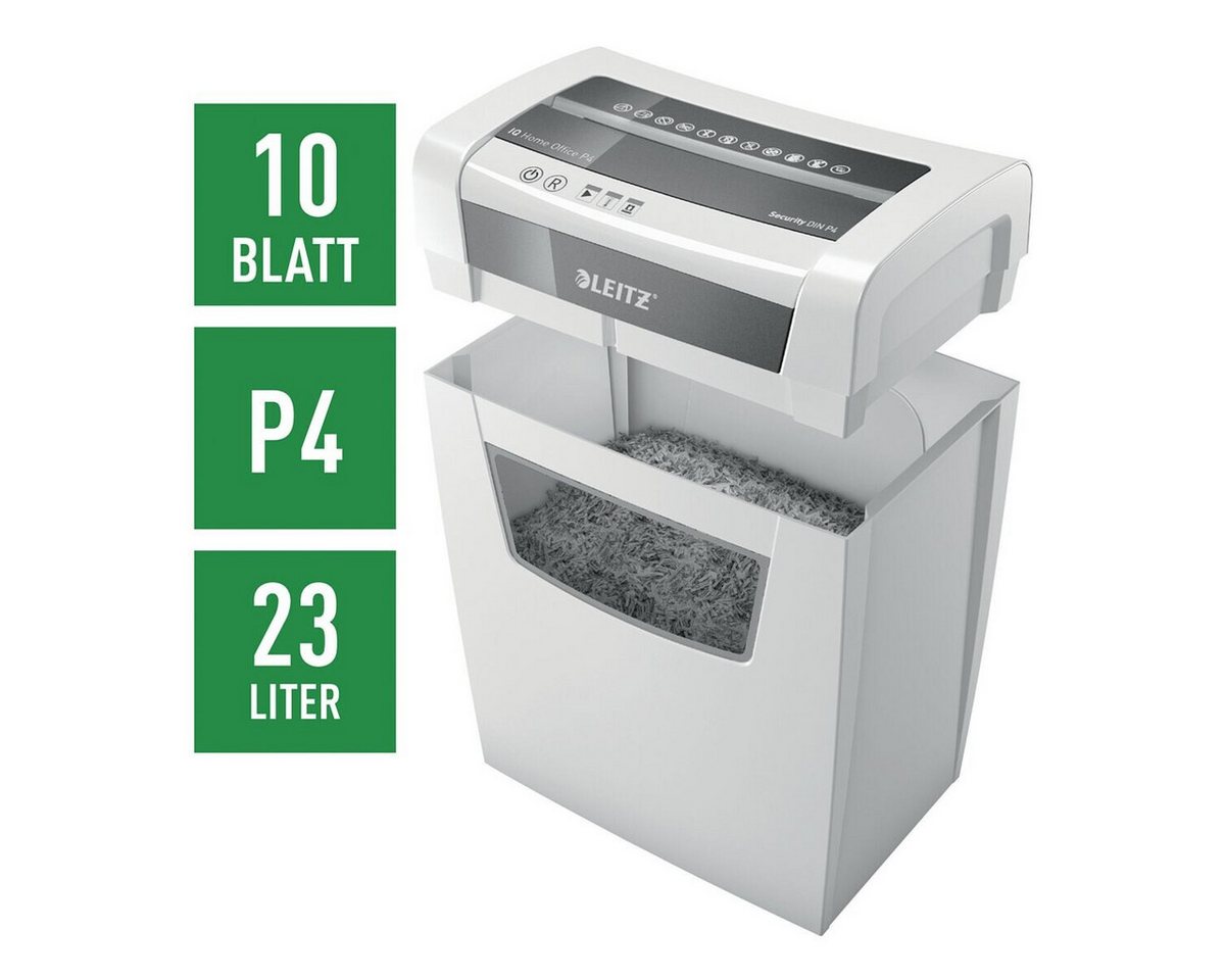 LEITZ Aktenvernichter Home Office P4, Partikelschnitt 4x28 mm, bis 10 Blatt, 23 Liter LEITZ Aktenvernichter Home Office P4, Partikelschnitt 4x28 mm, bis 10 Blatt, 23 Liter von LEITZ
