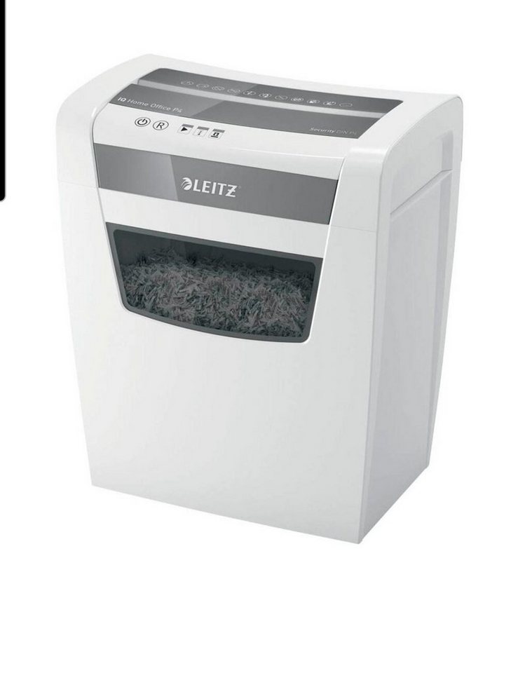 LEITZ Aktenvernichter IQ Home Office P4, P4, Shredder, Partikelschnitt 4x28 mm, 10 Blatt, 23 Liter von LEITZ