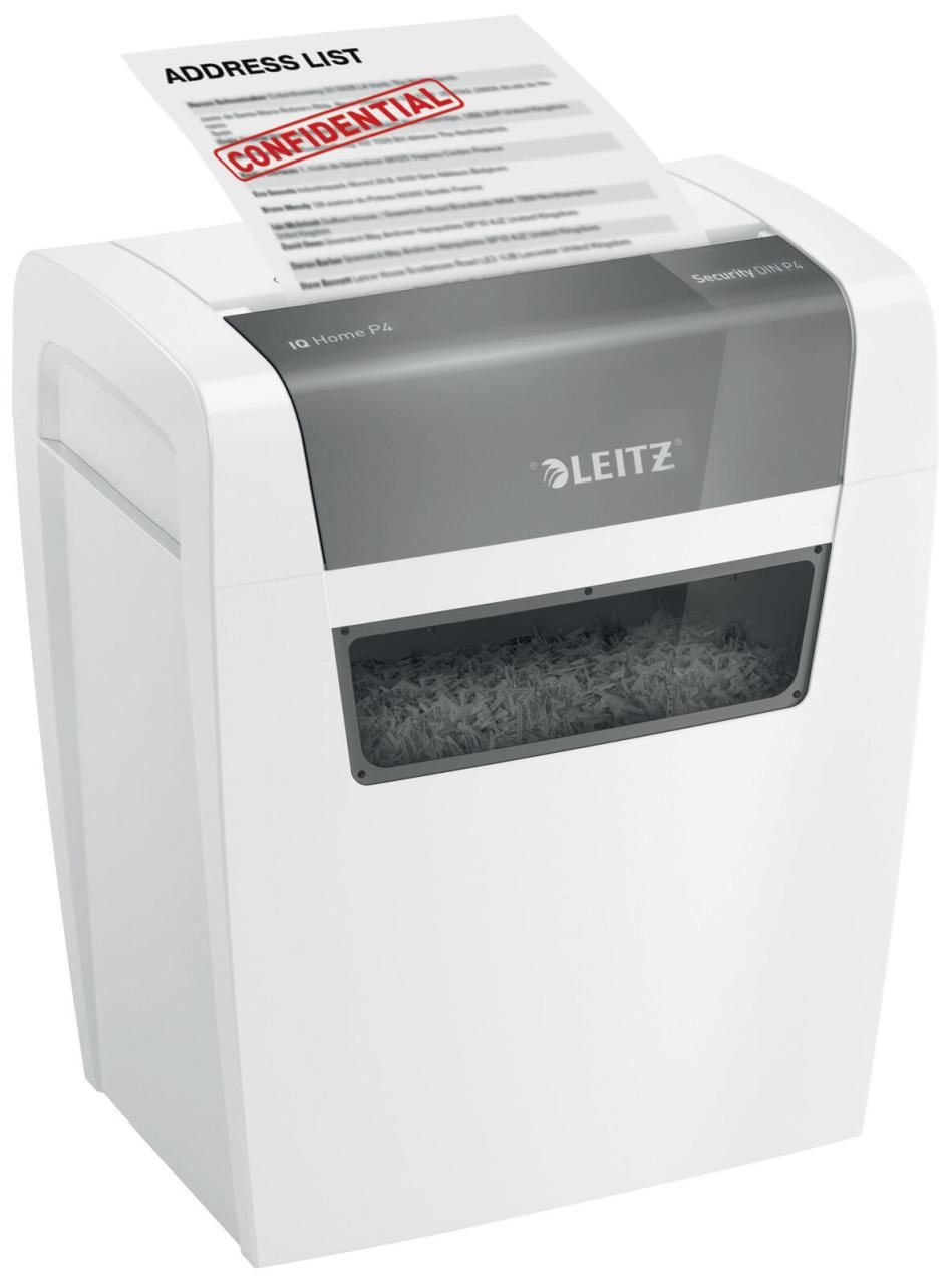 LEITZ IQ home Aktenvernichter mit Partikelschnitt bis 6 Blatt weiß LEITZ IQ home Aktenvernichter mit Partikelschnitt bis 6 Blatt weiß von LEITZ