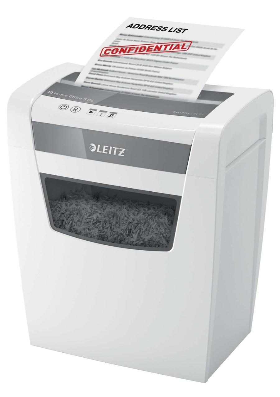 LEITZ IQ Home Office S Aktenvernichter mit Partikelschnitt bis 8 Blatt weiß LEITZ IQ Home Office S Aktenvernichter mit Partikelschnitt bis 8 Blatt weiß von LEITZ