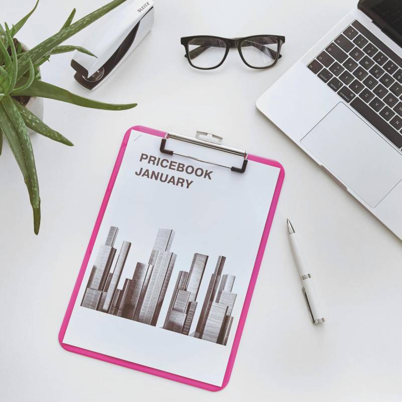 LEITZ Klemmbrett DIN A4 pink von LEITZ