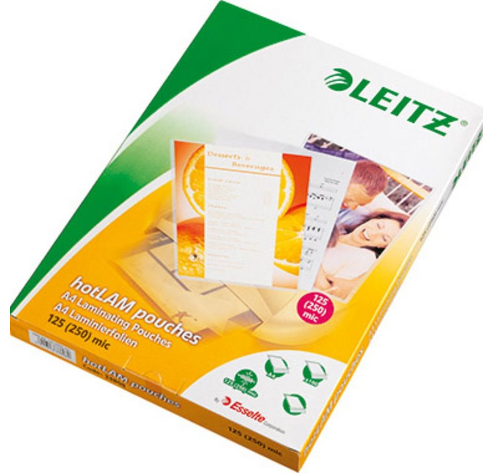 LEITZ Laminiergerät Leitz Laminierfolie DIN A4 125 micron glänzend 100 St. LEITZ Laminiergerät Leitz Laminierfolie DIN A4 125 micron glänzend 100 St. von LEITZ