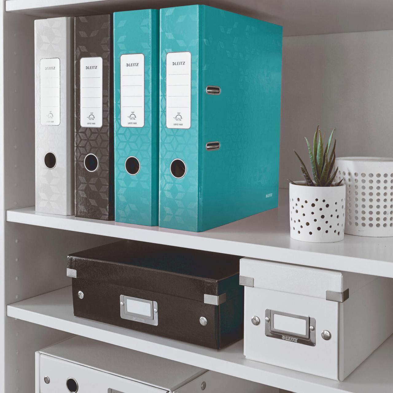LEITZ Ordner Rückenbreite 8 cm DIN A4 Karton eisblau LEITZ Ordner Rückenbreite 8 cm DIN A4 Karton eisblau von LEITZ