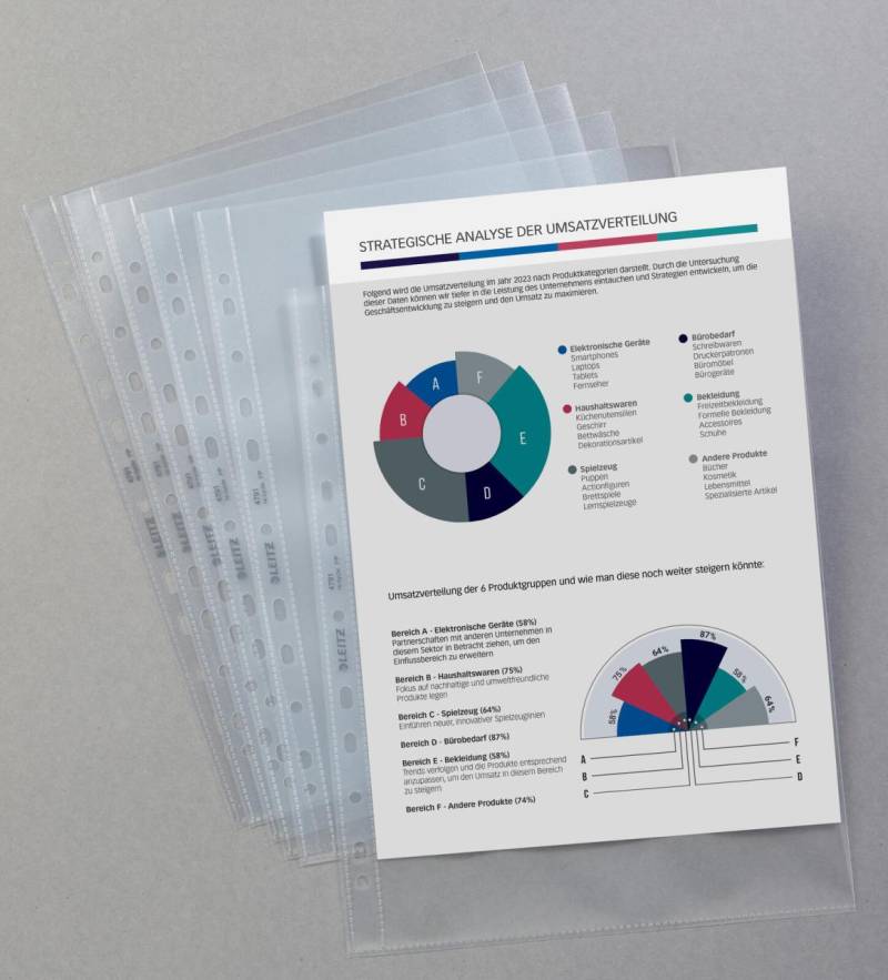 LEITZ Prospekthüllen DIN A4 0.1 mm transparent von LEITZ