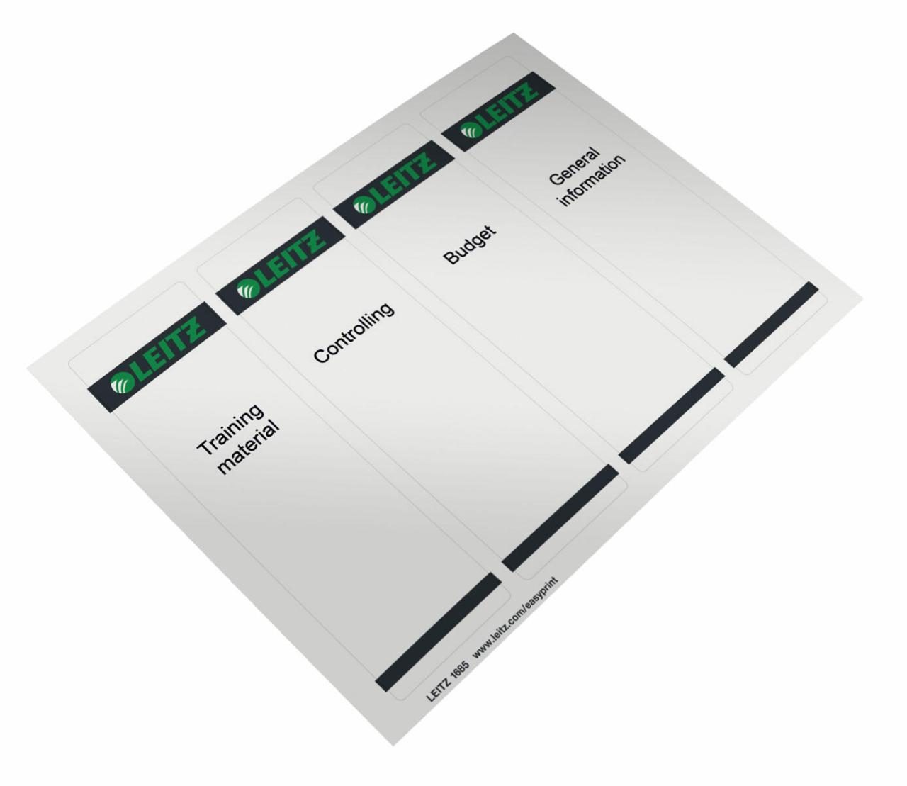 LEITZ Ordneretiketten für 8 cm Rückenbreite 61,5 x 192,0 mm von LEITZ
