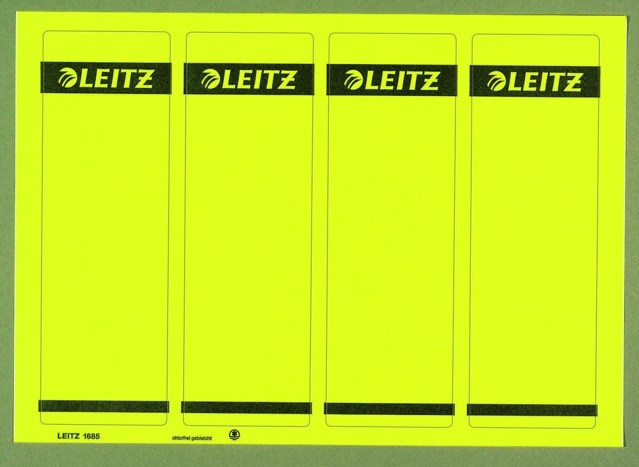 LEITZ Rückenschilder PC-R.Schld 80mm Kurz gelb 100s 8 cm Gelb von LEITZ