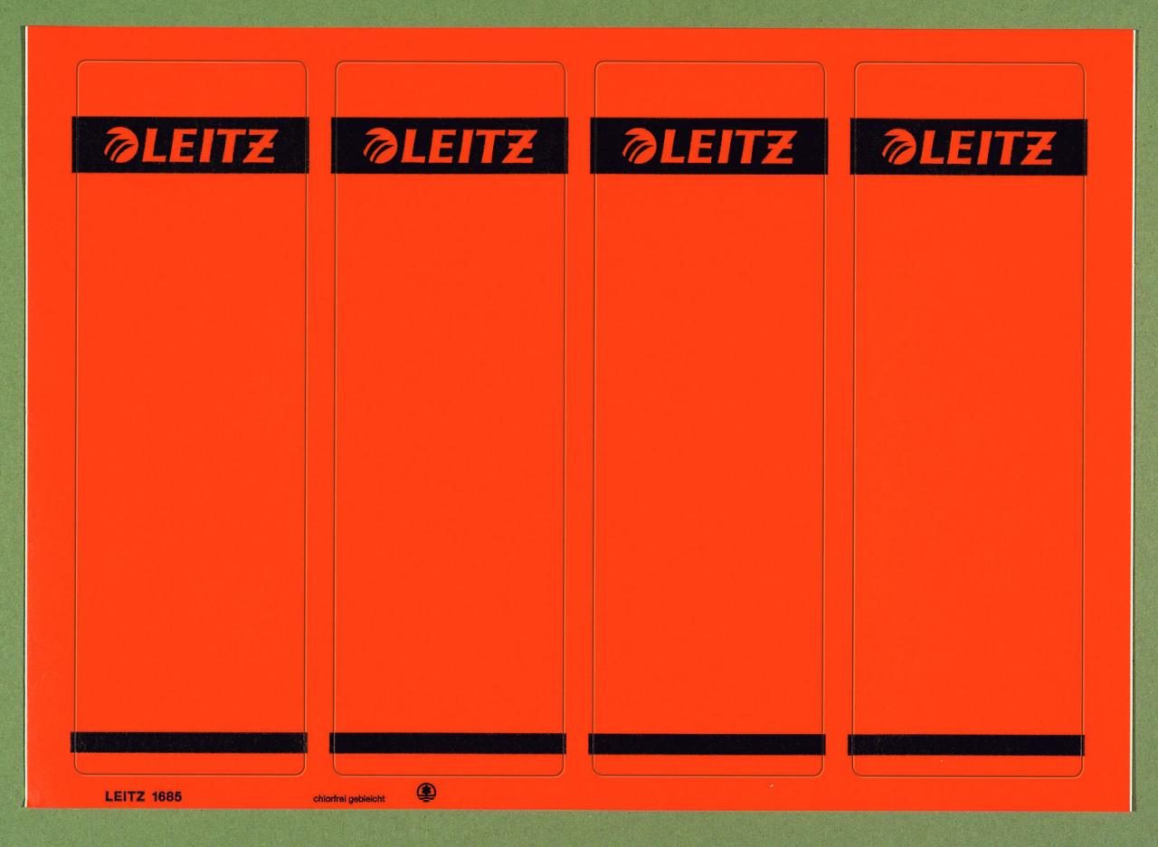 LEITZ 1685 Ordneretiketten für 8 cm Rückenbreite 61,5 x 192,0 mm von LEITZ
