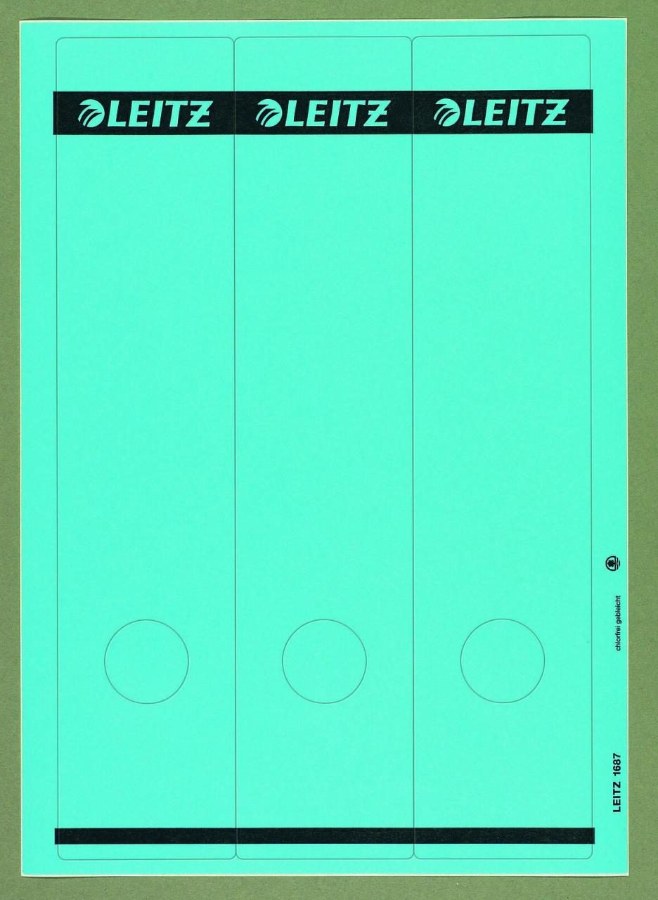 LEITZ 1687 Ordneretiketten für 8 cm Rückenbreite 61,5 x 285,0 mm LEITZ 1687 Ordneretiketten für 8 cm Rückenbreite 61,5 x 285,0 mm von LEITZ