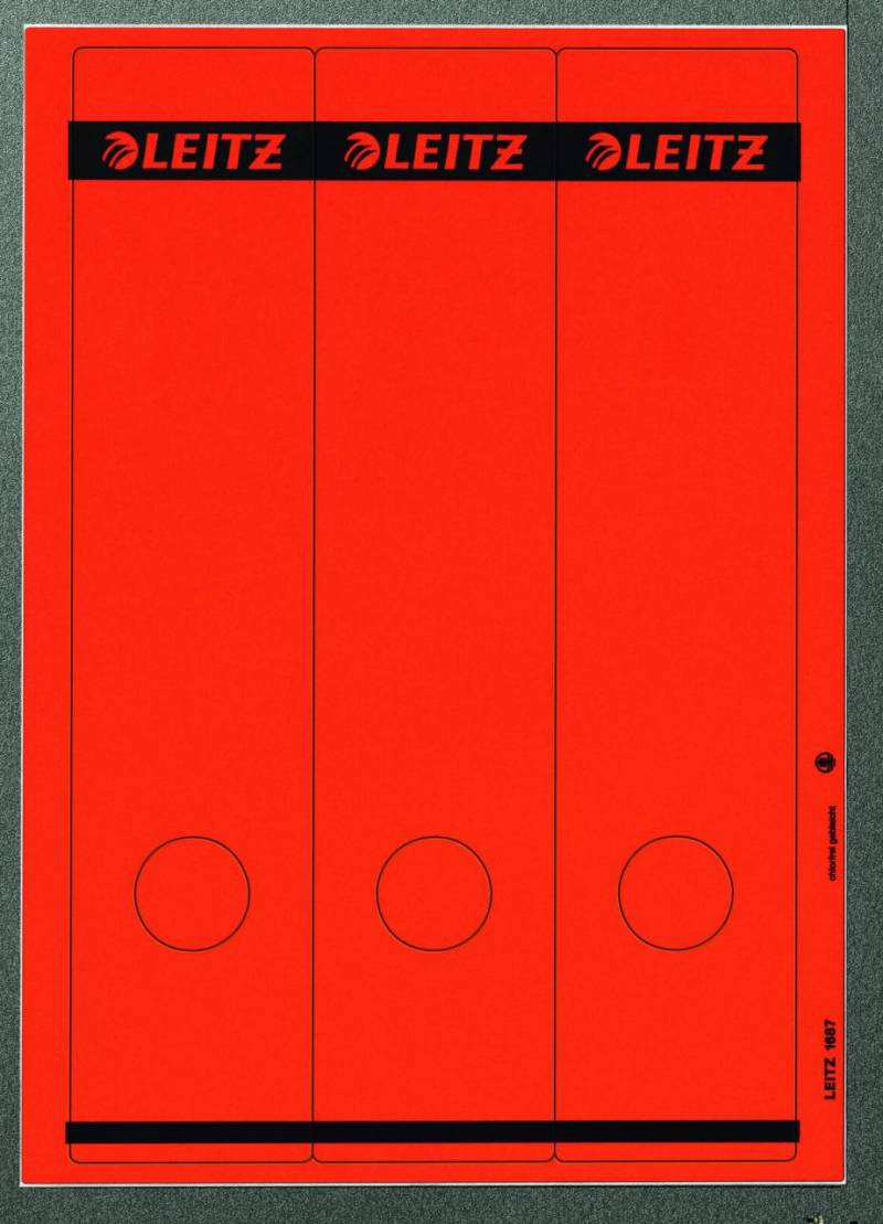 LEITZ 1687 Ordneretiketten für 8 cm Rückenbreite 61,5 x 285,0 mm von LEITZ