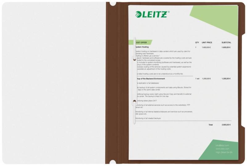 LEITZ Schnellhefter DIN A4 PVC braun von LEITZ