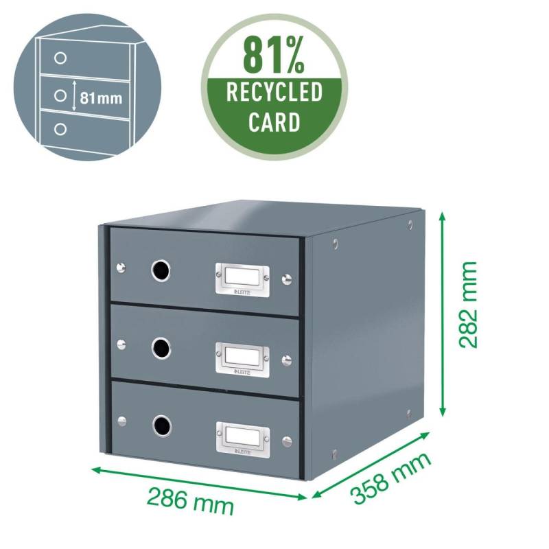 LEITZ Schubladenbox 60480023 DIN A4 29,0 x 36,0 x 28,3 cm von LEITZ