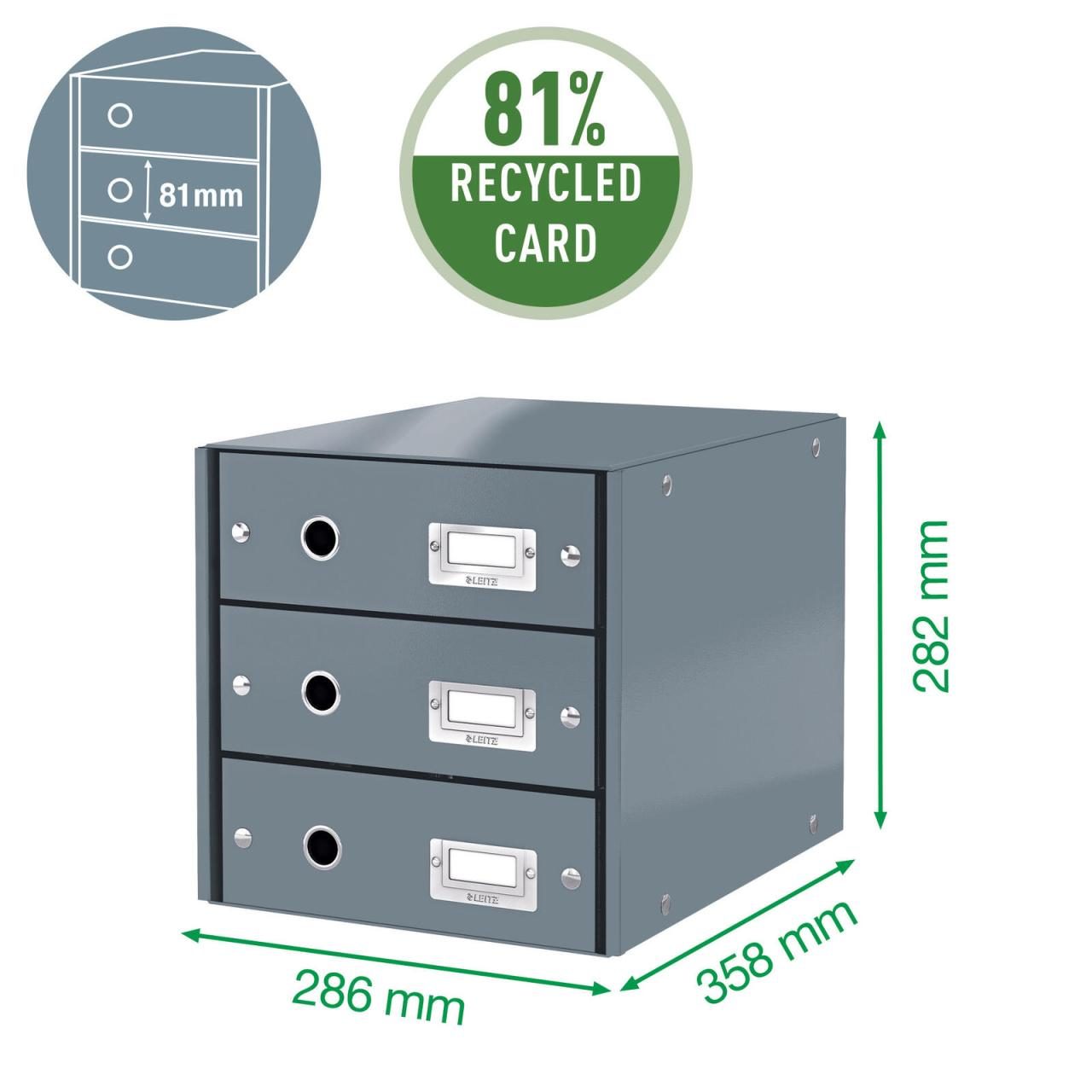LEITZ Schubladenbox 60480036 DIN A4 29,0 x 36,0 x 28,3 cm LEITZ Schubladenbox 60480036 DIN A4 29,0 x 36,0 x 28,3 cm von LEITZ