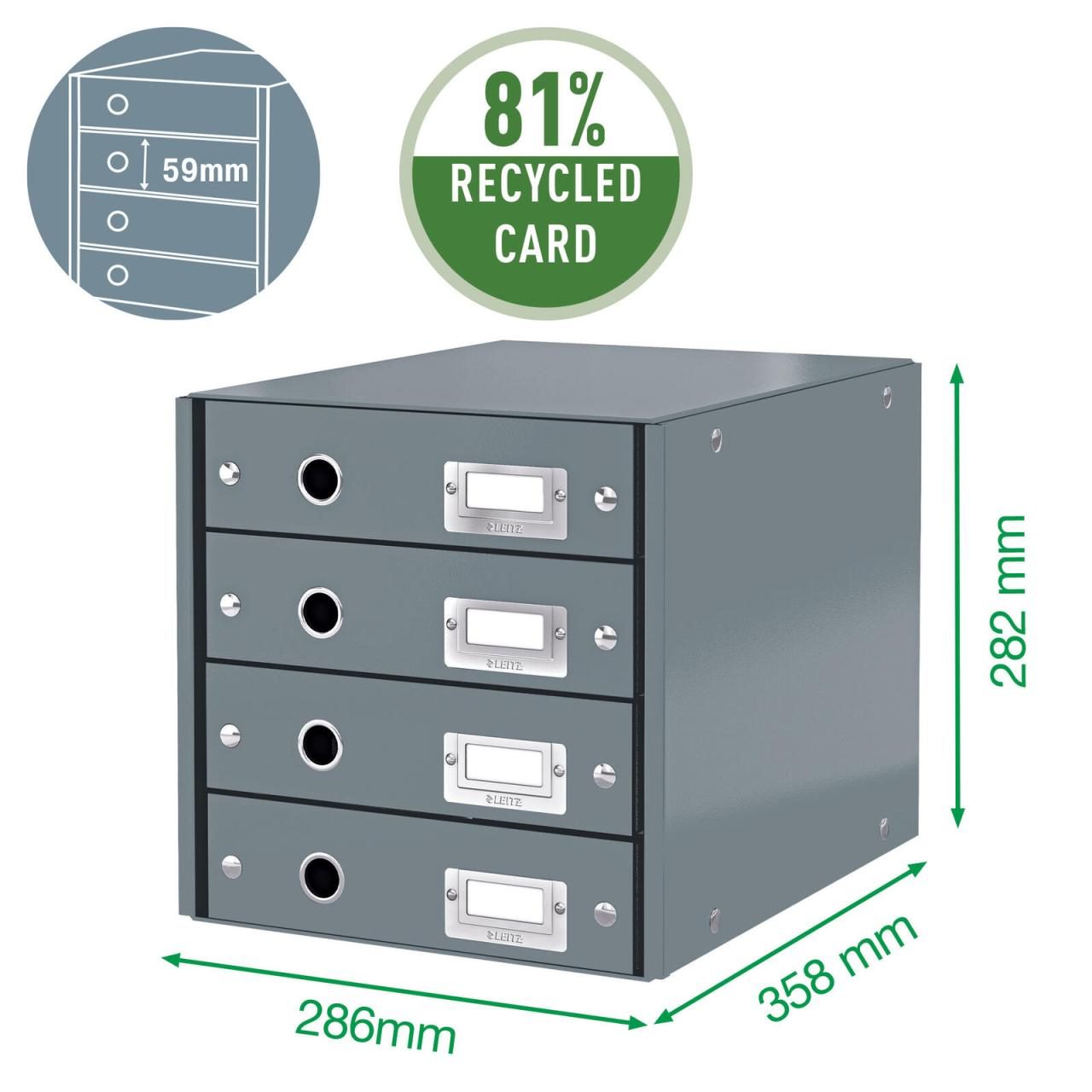 LEITZ Schubladenbox 60490051 DIN A4 29,0 x 36,0 x 28,3 cm LEITZ Schubladenbox 60490051 DIN A4 29,0 x 36,0 x 28,3 cm von LEITZ