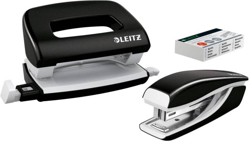 LEITZ Locher und Heftgeräte Set schwarz-metallic von LEITZ
