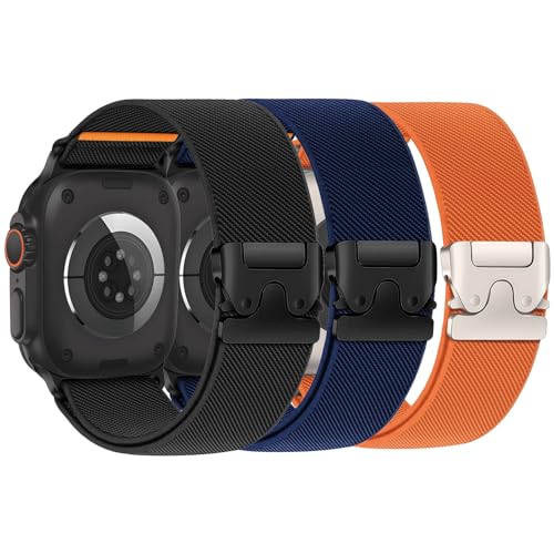 3 Stück Nylon Elastisches Armband Kompatibel mit Apple Watch Armband 40mm 42mm 46mm 44mm 45mm 41mm 38mm 49mm Damen/Herren,Stoff Sport Band für iWatch Ultra Armbänder Series 10/9/8/7/6/5/4/3/SE 3 Stück Nylon Elastisches Armband Kompatibel mit Apple Watch Armband 40mm 42mm 46mm 44mm 45mm 41mm 38mm 49mm Damen/Herren,Stoff Sport Band für iWatch Ultra Armbänder Series 10/9/8/7/6/5/4/3/SE von LEIXIUER