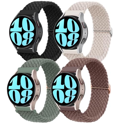 LEIXIUER 4 Stück 20mm Geflochten Nylon Armband für Samsung Galaxy Watch 7 6 5 4 40mm 44mm Armband,Uhrenarmband 20mm Nylon/Geflochtener Solo Loop Strap für Galaxy Watch 6&4 Classic 47mm 43mm LEIXIUER 4 Stück 20mm Geflochten Nylon Armband für Samsung Galaxy Watch 7 6 5 4 40mm 44mm Armband,Uhrenarmband 20mm Nylon/Geflochtener Solo Loop Strap für Galaxy Watch 6&4 Classic 47mm 43mm von LEIXIUER