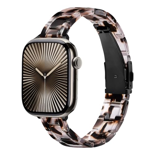 Harz Armband Kompatibel mit Apple Watch Armband 38mm Damen 40mm 41mm 42mm 44mm 45mm 46mm,Damen Schlank und Leicht Strap für Apple Watch SE Armbänder/iWatch Serie 10 9 8 7 6 5 4 3 Band Harz Armband Kompatibel mit Apple Watch Armband 38mm Damen 40mm 41mm 42mm 44mm 45mm 46mm,Damen Schlank und Leicht Strap für Apple Watch SE Armbänder/iWatch Serie 10 9 8 7 6 5 4 3 Band von LEIXIUER