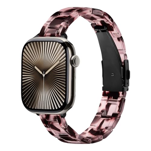 Harz Armband Kompatibel mit Apple Watch Armband 38mm Damen 40mm 41mm 42mm 44mm 45mm 46mm,Damen Schlank und Leicht Strap für Apple Watch SE Armbänder/iWatch Serie 10 9 8 7 6 5 4 3 Band Harz Armband Kompatibel mit Apple Watch Armband 38mm Damen 40mm 41mm 42mm 44mm 45mm 46mm,Damen Schlank und Leicht Strap für Apple Watch SE Armbänder/iWatch Serie 10 9 8 7 6 5 4 3 Band von LEIXIUER