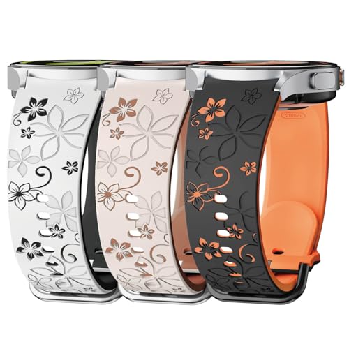LEIXIUER Floral Gravierte Armband für Samsung Galaxy Watch 7 6 5 4 FE 40mm 44mm/6 4 Classic 43mm 47mm 42mm 46mm/5 Pro 45mm für Damen,Silikon Armbänder für Samsung Watch 7 6 5 4 Band LEIXIUER Floral Gravierte Armband für Samsung Galaxy Watch 7 6 5 4 FE 40mm 44mm/6 4 Classic 43mm 47mm 42mm 46mm/5 Pro 45mm für Damen,Silikon Armbänder für Samsung Watch 7 6 5 4 Band von LEIXIUER