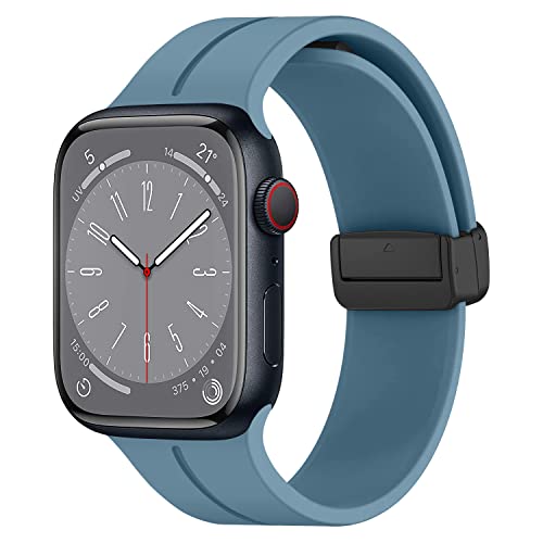 Magnetband Kompatibel mit Apple Watch Ultra/2 Armband 49mm 45mm 44mm 46mm 42mm 41mm 40mm iWatch Armbänder 38mm 42mm,Silikon Magnet Armband für iWatch Series 10/9 8/7/6/5/4/3/SE 2nd Herren/Damen Magnetband Kompatibel mit Apple Watch Ultra/2 Armband 49mm 45mm 44mm 46mm 42mm 41mm 40mm iWatch Armbänder 38mm 42mm,Silikon Magnet Armband für iWatch Series 10/9 8/7/6/5/4/3/SE 2nd Herren/Damen von LEIXIUER