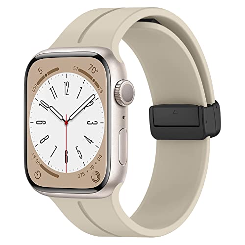 Magnetband Kompatibel mit Apple Watch Ultra/2 Armband 49mm 45mm 44mm 46mm 42mm 41mm 40mm iWatch Armbänder 38mm 42mm,Silikon Magnet Armband für iWatch Series 10/9 8/7/6/5/4/3/SE 2nd Herren/Damen Magnetband Kompatibel mit Apple Watch Ultra/2 Armband 49mm 45mm 44mm 46mm 42mm 41mm 40mm iWatch Armbänder 38mm 42mm,Silikon Magnet Armband für iWatch Series 10/9 8/7/6/5/4/3/SE 2nd Herren/Damen von LEIXIUER