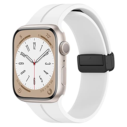 Magnetband Kompatibel mit Apple Watch Ultra/2 Armband 49mm 45mm 44mm 46mm 42mm 41mm 40mm iWatch Armbänder 38mm 42mm,Silikon Magnet Armband für iWatch Series 10/9 8/7/6/5/4/3/SE 2nd Herren/Damen Magnetband Kompatibel mit Apple Watch Ultra/2 Armband 49mm 45mm 44mm 46mm 42mm 41mm 40mm iWatch Armbänder 38mm 42mm,Silikon Magnet Armband für iWatch Series 10/9 8/7/6/5/4/3/SE 2nd Herren/Damen von LEIXIUER
