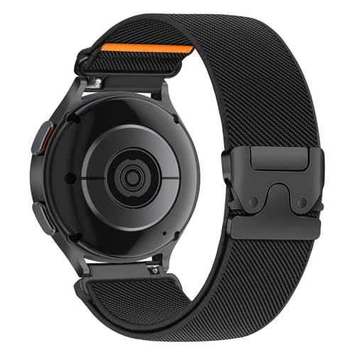 Nylon Elastisches Armband für Samsung Galaxy Watch 7/4/6/5 Armband 40mm 44mm,Nylon Stoff Band Fallschirmverschluss Armbänder für Galaxy Watch 6 4 Classic/5 Pro 45mm/FE/3 41m/Active 2 Damen Herren von LEIXIUER