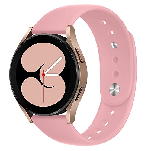 Silikon Armband kompatibel mit Samsung Galaxy Watch 6/5/4 40/42/44/46/43/47mm Uhrenarmband,20mm Weiches Silikon Sport Armbänder Ersatzbänder für Galaxy Watch 5 Pro 45mm/3 41mm(Vintage Rose) von LEIXIUER