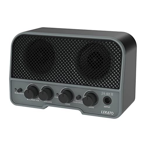 5W Mini-Gitarrenverstärker, LEKATO E-Gitarren-Verstärker mit dualem Lautsprecher Tragbare Gitarren-Combo Miniverstärker mit Clean- und Overdrive-Kanal für E-Gitarre, Ideal für Übungsverstärker Schwarz 5W Mini-Gitarrenverstärker, LEKATO E-Gitarren-Verstärker mit dualem Lautsprecher Tragbare Gitarren-Combo Miniverstärker mit Clean- und Overdrive-Kanal für E-Gitarre, Ideal für Übungsverstärker Schwarz von LEKATO