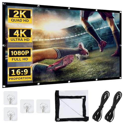 Beamer Leinwand 120 Zoll Projektionsleinwand: LEKEFETO Leinwand Beamer Leinwand Outdoor 16: 9 HD, Projektionsschirm Anti-Falten Projektion, Faltbarer Bildschirm, für Zuhause, Büro, Schule, Camping Beamer Leinwand 120 Zoll Projektionsleinwand: LEKEFETO Leinwand Beamer Leinwand Outdoor 16: 9 HD, Projektionsschirm Anti-Falten Projektion, Faltbarer Bildschirm, für Zuhause, Büro, Schule, Camping von LEKEFETO