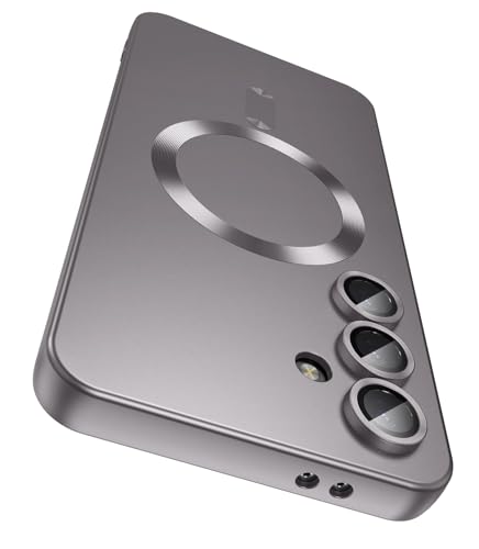 LEKEVO Magnetische Schutzhülle für Samsung Galaxy S25, kompatibel mit MagSafe, integrierter Kameralinsenschutz, schlank, weiches Silikon, stoßfest, metallischer Glanz, Grau LEKEVO Magnetische Schutzhülle für Samsung Galaxy S25, kompatibel mit MagSafe, integrierter Kameralinsenschutz, schlank, weiches Silikon, stoßfest, metallischer Glanz, Grau von LEKEVO