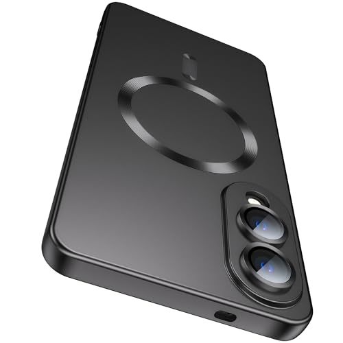 LEKEVO Magnetische Schutzhülle für Samsung Galaxy S25 Edge, kompatibel mit MagSafe, integrierter Kameralinsenschutz, schlank, weiches Silikon, stoßfest, metallisch, glänzend, Schwarz LEKEVO Magnetische Schutzhülle für Samsung Galaxy S25 Edge, kompatibel mit MagSafe, integrierter Kameralinsenschutz, schlank, weiches Silikon, stoßfest, metallisch, glänzend, Schwarz von LEKEVO