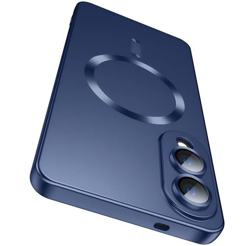 LEKEVO Magnetische Schutzhülle für Samsung Galaxy S25 Edge, kompatibel mit MagSafe, integrierter Kameralinsenschutz, schlank, weiches Silikon, stoßfest, metallischer Glanz, Blau LEKEVO Magnetische Schutzhülle für Samsung Galaxy S25 Edge, kompatibel mit MagSafe, integrierter Kameralinsenschutz, schlank, weiches Silikon, stoßfest, metallischer Glanz, Blau von LEKEVO