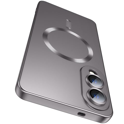 LEKEVO Magnetische Schutzhülle für Samsung Galaxy S25 Edge, kompatibel mit MagSafe, integrierter Kameralinsenschutz, schlank, weiches Silikon, stoßfest, metallischer Glanz, Grau LEKEVO Magnetische Schutzhülle für Samsung Galaxy S25 Edge, kompatibel mit MagSafe, integrierter Kameralinsenschutz, schlank, weiches Silikon, stoßfest, metallischer Glanz, Grau von LEKEVO
