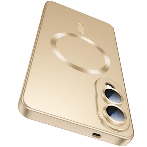 LEKEVO Magnetische Schutzhülle für Samsung Galaxy S25 Edge, kompatibel mit MagSafe, integrierter Kameralinsenschutz, schlank, weiches Silikon, stoßfest, metallischer Glanz, goldfarben LEKEVO Magnetische Schutzhülle für Samsung Galaxy S25 Edge, kompatibel mit MagSafe, integrierter Kameralinsenschutz, schlank, weiches Silikon, stoßfest, metallischer Glanz, goldfarben von LEKEVO
