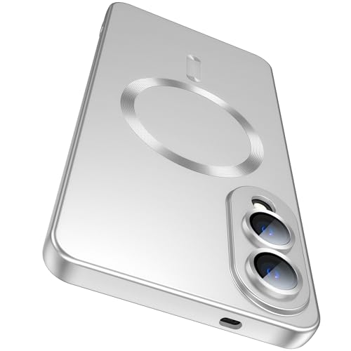 LEKEVO Magnetische Schutzhülle für Samsung Galaxy S25 Edge, kompatibel mit MagSafe, integrierter Kameralinsenschutz, schlank, weiches Silikon, stoßfest, metallischer Glanz, silberfarben LEKEVO Magnetische Schutzhülle für Samsung Galaxy S25 Edge, kompatibel mit MagSafe, integrierter Kameralinsenschutz, schlank, weiches Silikon, stoßfest, metallischer Glanz, silberfarben von LEKEVO