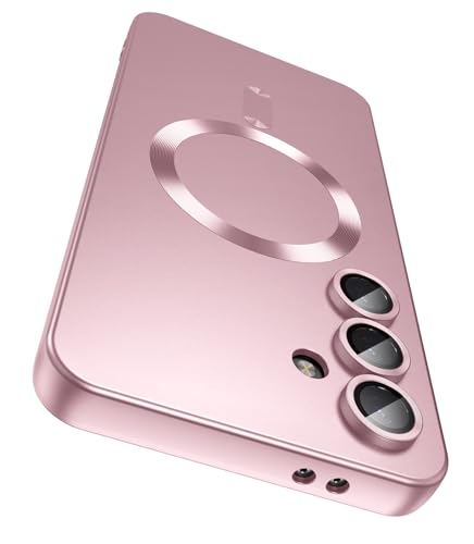 LEKEVO Magnetische Schutzhülle für Samsung Galaxy S25 Plus, kompatibel mit MagSafe, integrierter Kameralinsenschutz, schlank, weiches Silikon, stoßfest, metallischer Glanz, Roségold LEKEVO Magnetische Schutzhülle für Samsung Galaxy S25 Plus, kompatibel mit MagSafe, integrierter Kameralinsenschutz, schlank, weiches Silikon, stoßfest, metallischer Glanz, Roségold von LEKEVO