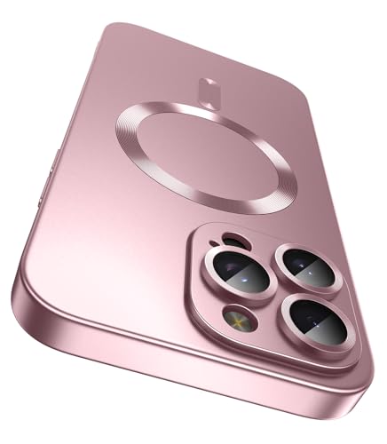 LEKEVO Magnetische Schutzhülle für iPhone 16 Pro, kompatibel mit MagSafe, integrierter Kameralinsenschutz, schlank, weiches Silikon, stoßfest, metallisch, glänzend, Roségold LEKEVO Magnetische Schutzhülle für iPhone 16 Pro, kompatibel mit MagSafe, integrierter Kameralinsenschutz, schlank, weiches Silikon, stoßfest, metallisch, glänzend, Roségold von LEKEVO