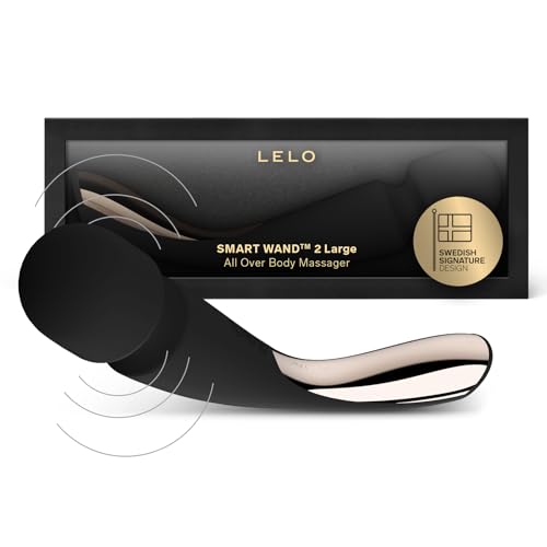 LELO SMART WAND 2, Massagestab in L, ganzkörper Massager mit Tiefenwirkung und 10 Vibrationsmustern, Black von LELO