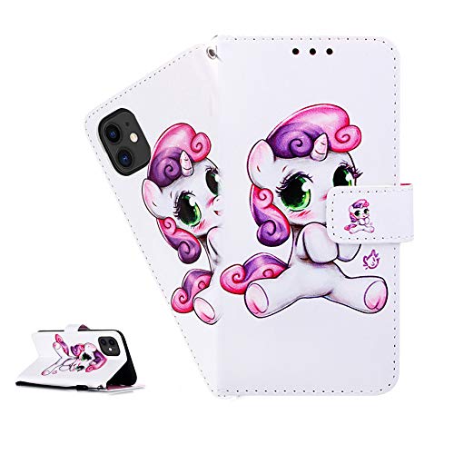 LEMAXELERS Galaxy A41 Hülle,Für Samsung Galaxy A41 Handyhülle Nettes Einhorn Flip Case PU Leder Cover Magnet Schutzhülle Tasche Skin Ständer Handytasche für Samsung Galaxy A41,YB Green Eye Unicorn von LEMAXELERS