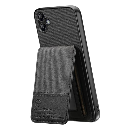 LEMAXELERS Handyhülle für Samsung Galaxy A04E Hülle Brieftasche [RFID-Blockierung] Cover Stoßfest Schutzhülle mit Kartenfach Ständer Wallet Case Handy Tasche Hülle für Galaxy A04E Black SDXB von LEMAXELERS